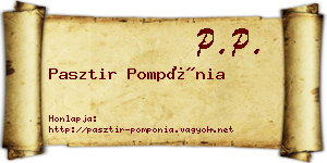 Pasztir Pompónia névjegykártya